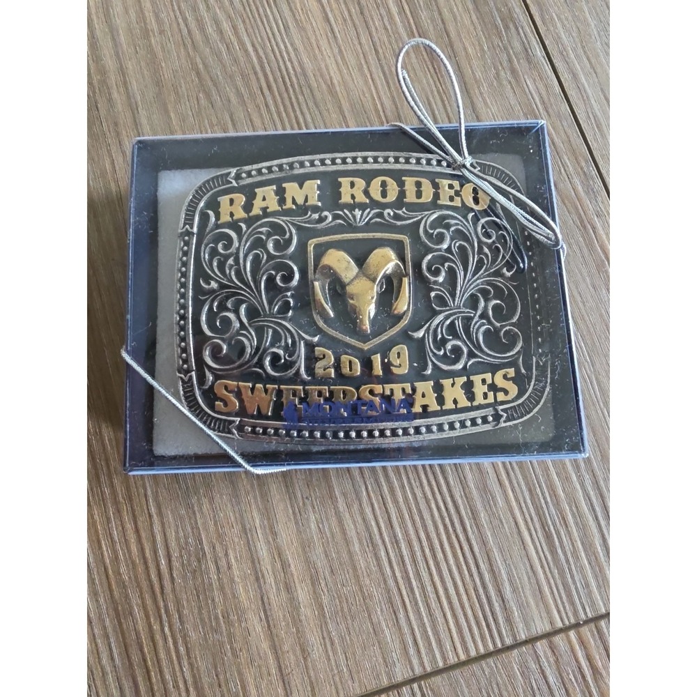2019 Ram‎ Rodeo Sweepstakes Belt Buckle Larger Montana Silversmiths NIB